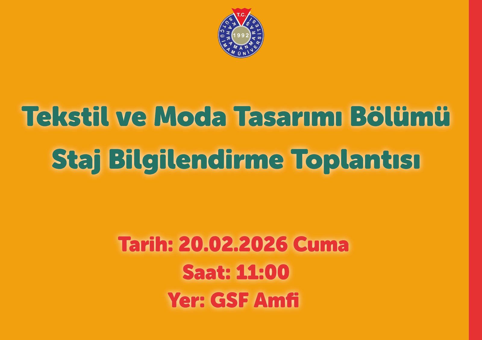 Staj Bilgilendirme Toplantısı